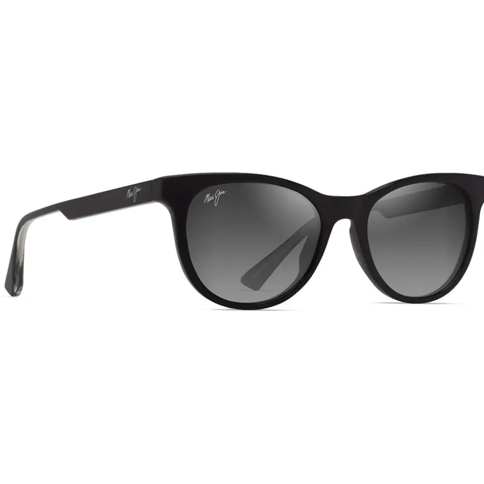 Lunettes de soleil Maui Jim Lonomea Shiny Black Neutral Grey Minéral Superthin