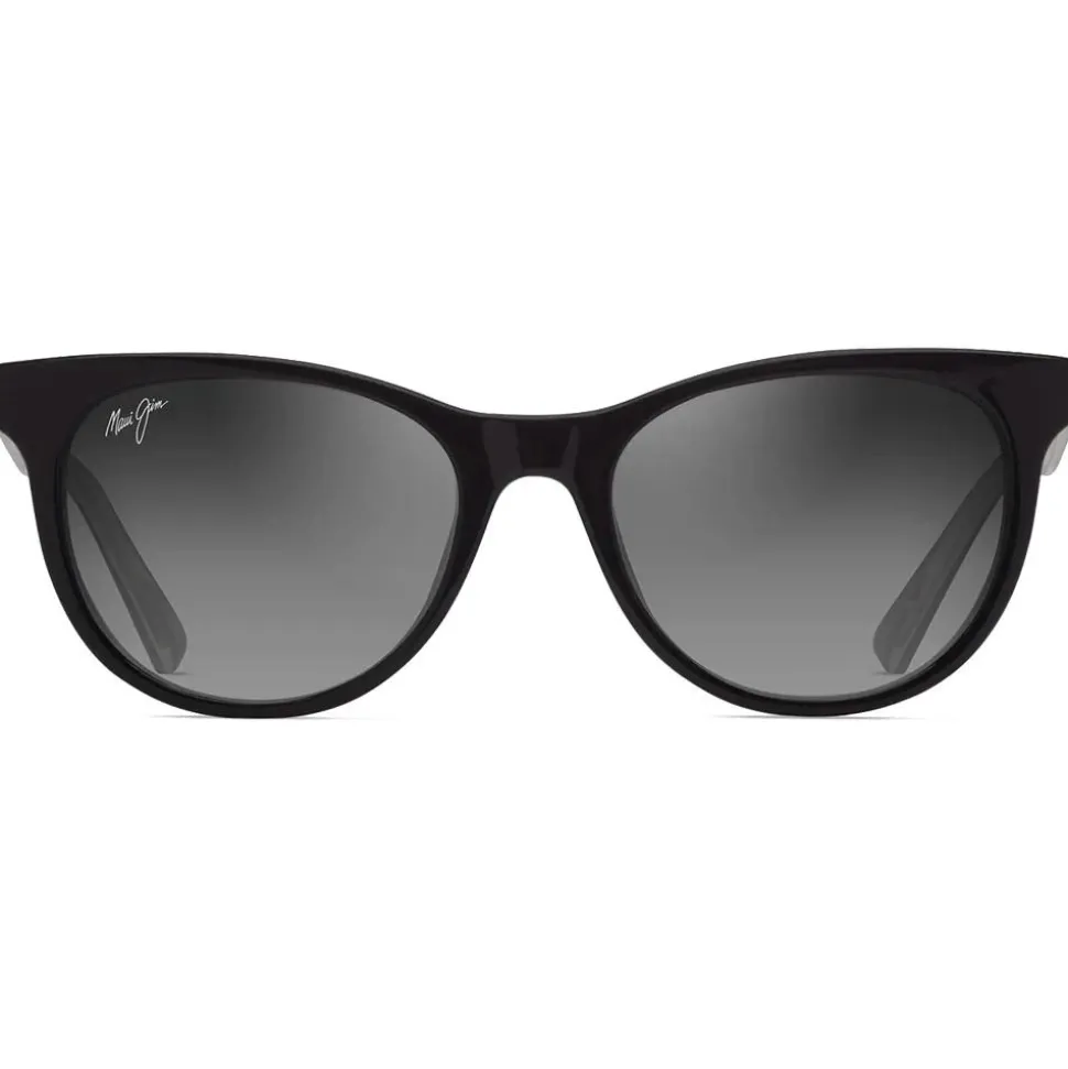 Lunettes de soleil Maui Jim Lonomea Shiny Black Neutral Grey Minéral Superthin