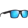 Lunettes de soleil Maui Jim The Flats Noir Mat Bleu Blue Hawaii Minéral Superthin