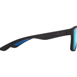 Lunettes de soleil Maui Jim The Flats Noir Mat Bleu Blue Hawaii Minéral Superthin