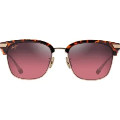 Lunettes de soleil Maui Jim Kalaunu Asian Fit Havane Foncé Brillant Doré Maui Rose MauiBrilliant