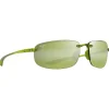 Lunettes de soleil Maui Jim Hookipa Shiny Transparent Light Green Maui Ht MauiPure