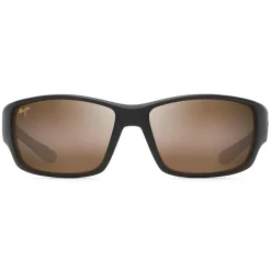 Lunettes de soleil Maui Jim Local Kine Matte Dark Transparent Brown With Tan And Cream Superthin Glass Hcl Bronze