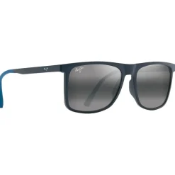Lunettes de soleil Maui Jim Makamae Bleu Mat Neutral Grey Minéral Superthin