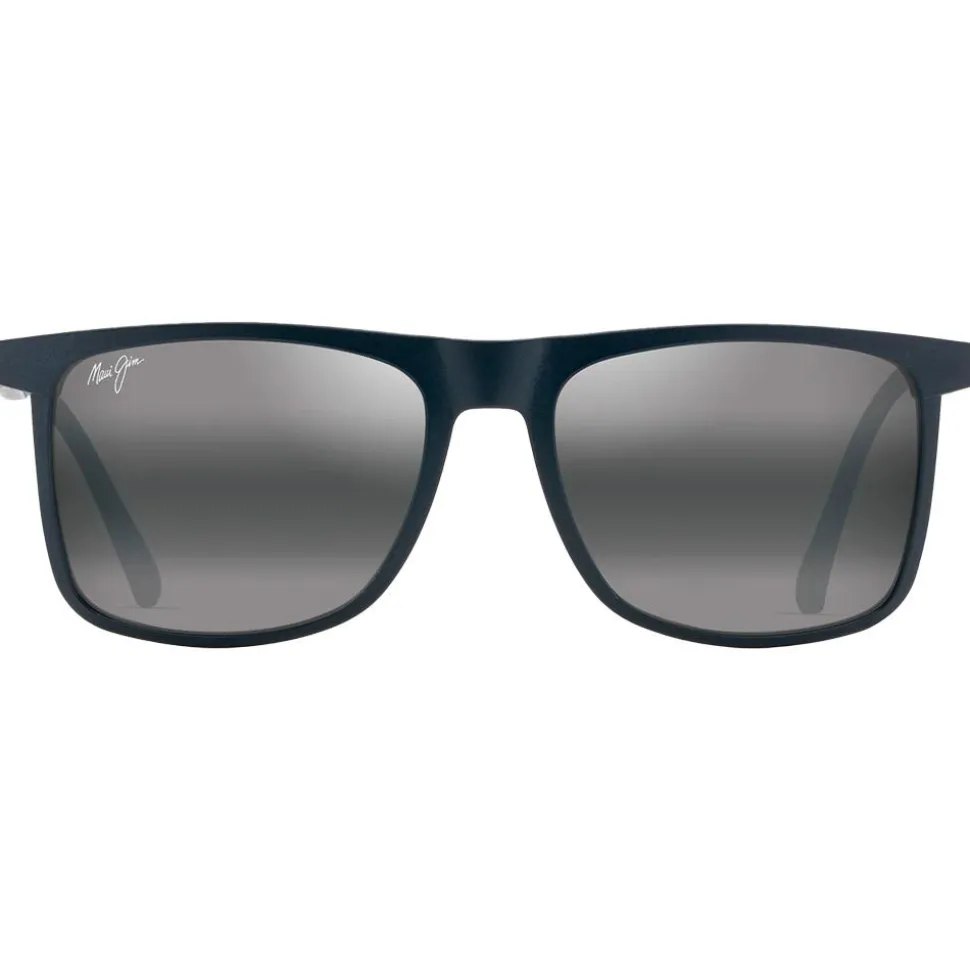Lunettes de soleil Maui Jim Makamae Bleu Mat Neutral Grey Minéral Superthin