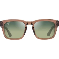 Lunettes de soleil Maui Jim Maluhia Marron Clair Transparent Brillant Maui Ht Minéral Superthin