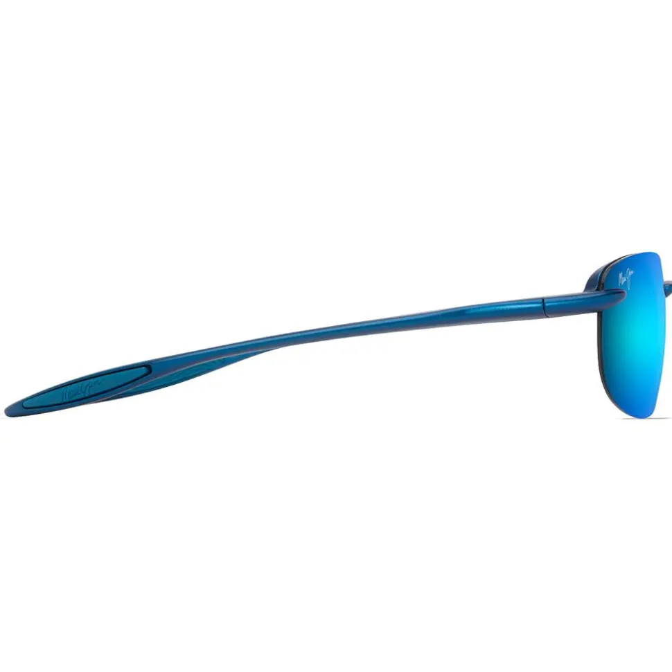 Lunettes de soleil Maui Jim Hookipa Ultra Asian Fit Metal Matte Blue Blue Hawaii MauiUltra
