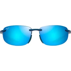 Lunettes de soleil Maui Jim Hookipa Ultra Asian Fit Metal Matte Blue Blue Hawaii MauiUltra