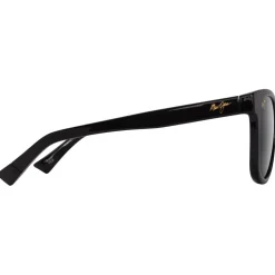 Lunettes de soleil Maui Jim Kiopa'a Noir Brillant Gris Neutre Minéral Superthin