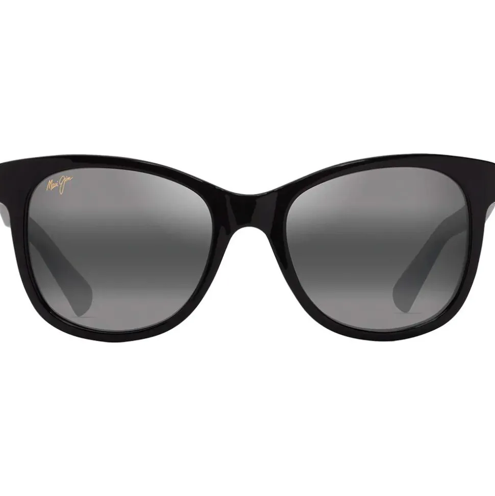 Lunettes de soleil Maui Jim Kiopa'a Noir Brillant Gris Neutre Minéral Superthin