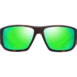 Lunettes de soleil Maui Jim Keha Havane Foncé Mat Maui Green Minéral SuperThin