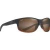 Lunettes de soleil Maui Jim Kaiwi Channel Stripe Dark Brown Bronze Hcl Mineral Superthin