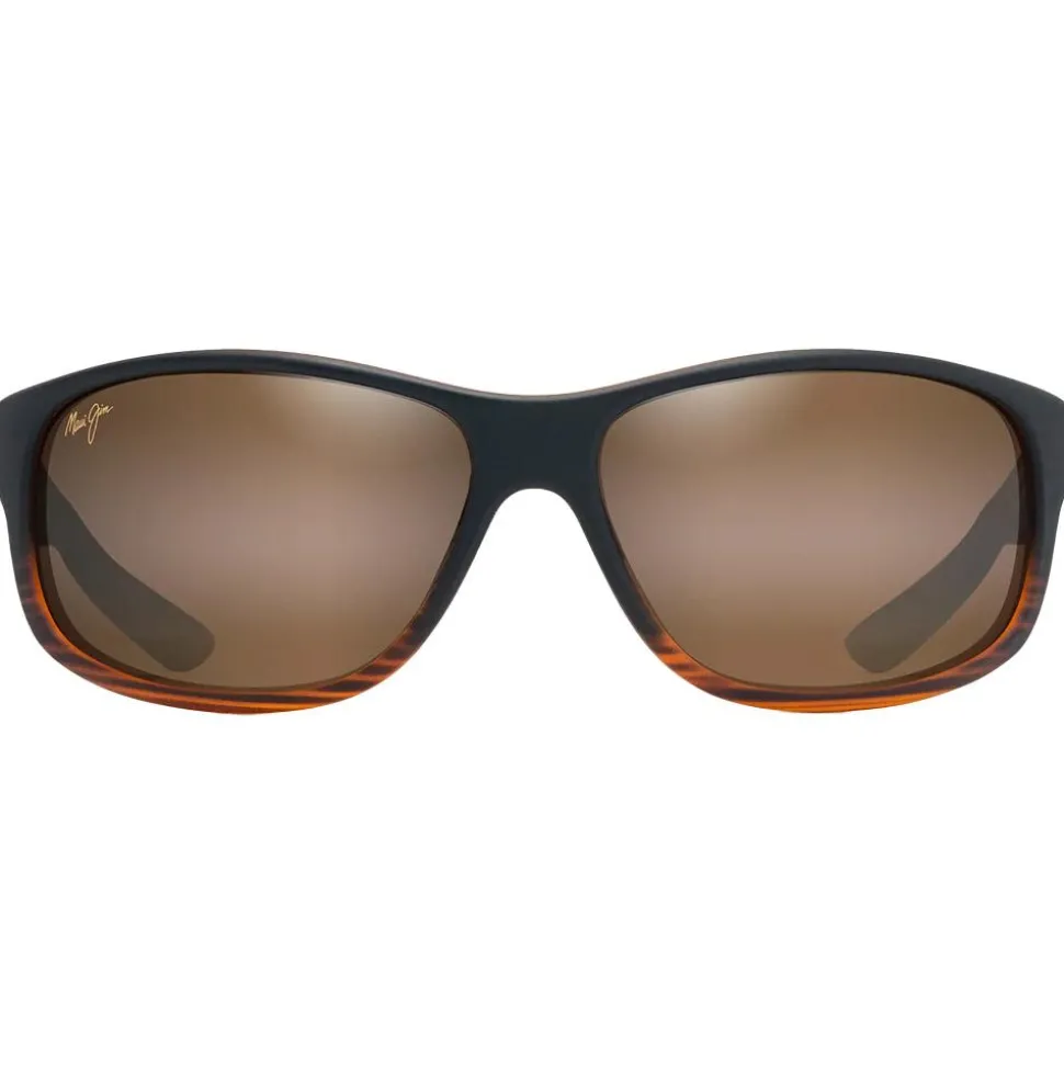Lunettes de soleil Maui Jim Kaiwi Channel Stripe Dark Brown Bronze Hcl Mineral Superthin