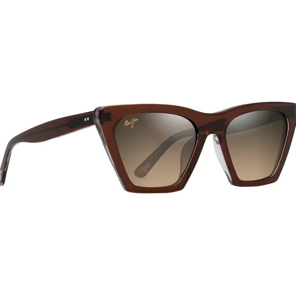 Lunettes de soleil Maui Jim Kini Kini Rootbeer Cristal Bronze Hcl Minéral Superthin