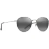 Lunettes de soleil Maui Jim Kauwela Black Shiny Silver Neutral Grey MauiPure
