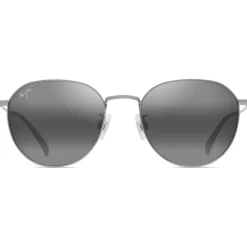 Lunettes de soleil Maui Jim Kauwela Black Shiny Silver Neutral Grey MauiPure