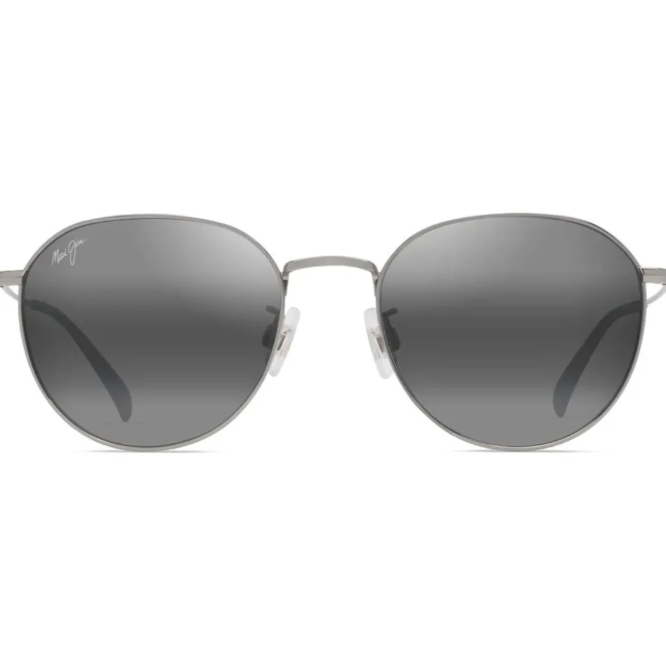 Lunettes de soleil Maui Jim Kauwela Black Shiny Silver Neutral Grey MauiPure