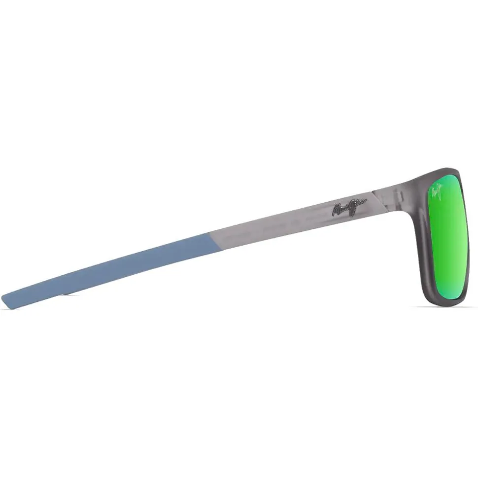 Lunettes de soleil Maui Jim Lehopulu Matte Translucide Grey MauiGreen MauiUltra