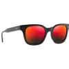 Lunettes de soleil Maui Jim Shore Break Noir Mat Hawaiï Lava Minéral SuperThin