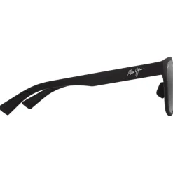 Lunettes de soleil Maui Jim Paulele Asian Fit Noir Mat Gris Neutre Minéral Superthin