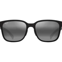 Lunettes de soleil Maui Jim Paulele Asian Fit Noir Mat Gris Neutre Minéral Superthin