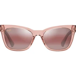 Lunettes de soleil Maui Jim Hiwahiwa Shiny Transparent Antique Pink Maui Rose Mineral Superthin