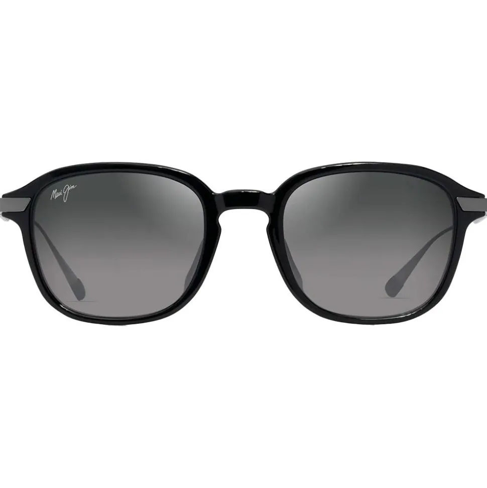 Lunettes de soleil Maui Jim Ka'ouo Asian Fit Noir Brillant Gris Acier Neutral Grey MauiBrilliant