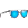 Lunettes de soleil Maui Jim Relaxation Mode Translucent Dove Grey Bleu Hawaï Mineral Superthin
