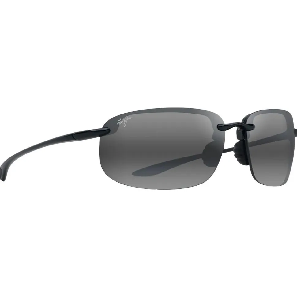 Lunettes de soleil Maui Jim Ho'okipa Xlarge Noir Brillant Neutral Grey MauiPure
