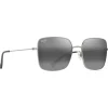 Lunettes de soleil Maui Jim Lipine Shiny Silver Neutral Grey MauiPure