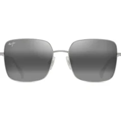 Lunettes de soleil Maui Jim Lipine Shiny Silver Neutral Grey MauiPure