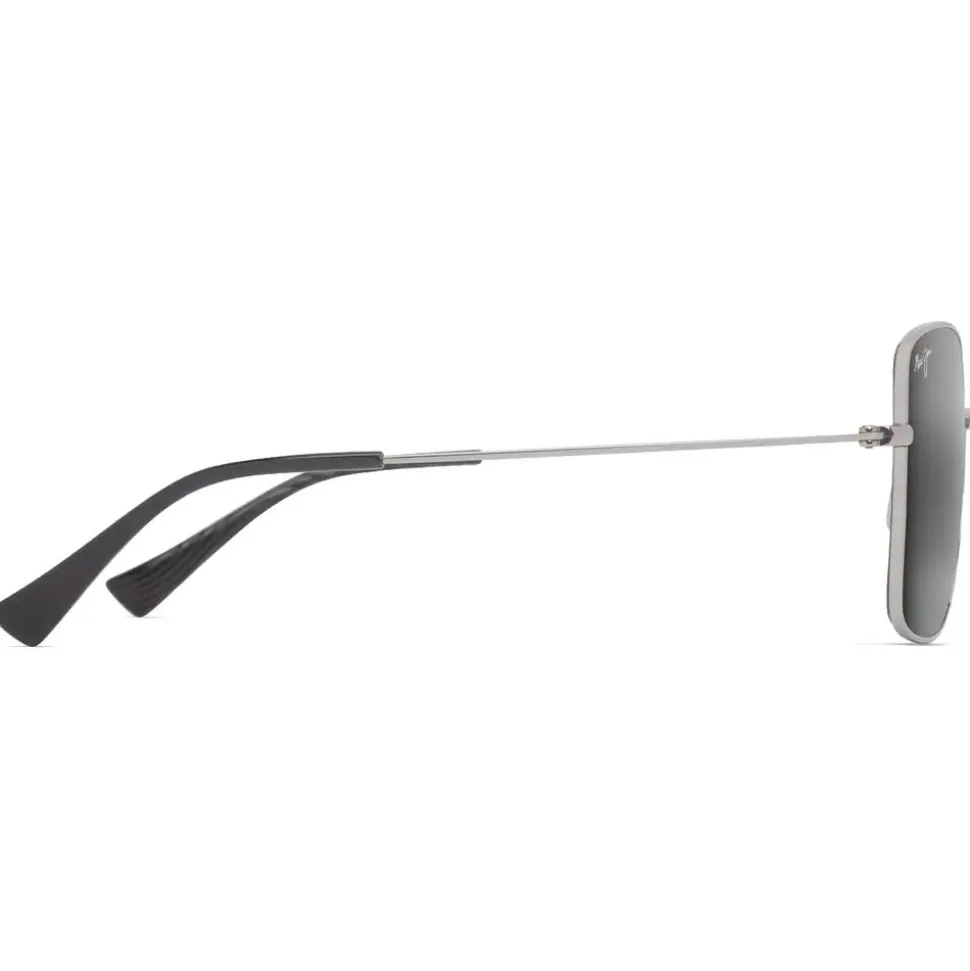 Lunettes de soleil Maui Jim Lipine Shiny Silver Neutral Grey MauiPure