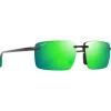 Lunettes de soleil Maui Jim Laulima Asian Fit Marron Transparent Brillant MauiGreen MauiPure