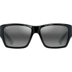 Lunettes de soleil Maui Jim Ka'olu Noir Brillant Neutral Grey Minéral Superthin