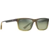 Lunettes de soleil Maui Jim Okina Shiny Translucide Green Yellow Maui Ht Minéral Superthin