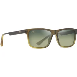 Lunettes de soleil Maui Jim Okina Shiny Translucide Green Yellow Maui Ht Minéral Superthin