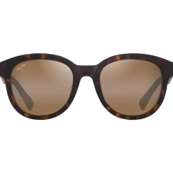 Lunettes de soleil Maui Jim Ihupani Asian Fit Havane Foncé Mat Bronze Hcl MauiPure