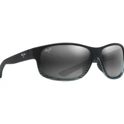 Lunettes de soleil Maui Jim Kaiwi Channel Grey Black Stripe Gris Neutre Mineral Superthin