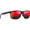 Lunettes de soleil Maui Jim Huelo Noir Mtat Hawaii Lava MauiPure
