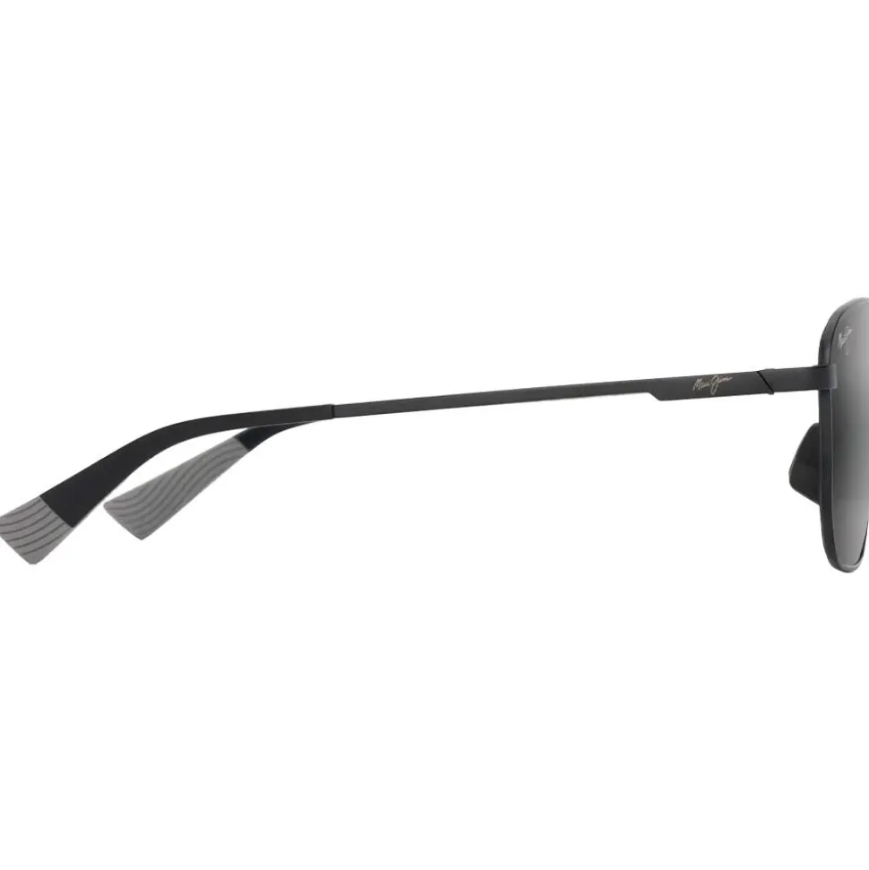 Lunettes de soleil Maui Jim Lamalama Asian Fit Noir Mat Gris Neutral Grey MauiPure