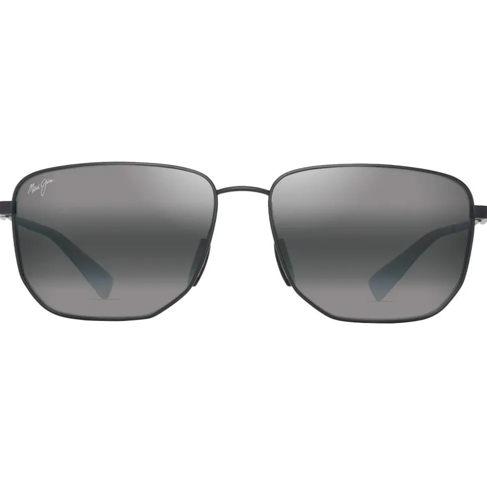 Lunettes de soleil Maui Jim Lamalama Asian Fit Noir Mat Gris Neutral Grey MauiPure