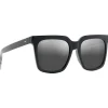 Lunettes de soleil Maui Jim Rooftops Noir Cristal Dual Mirror Argent Noir Mineral Superthin
