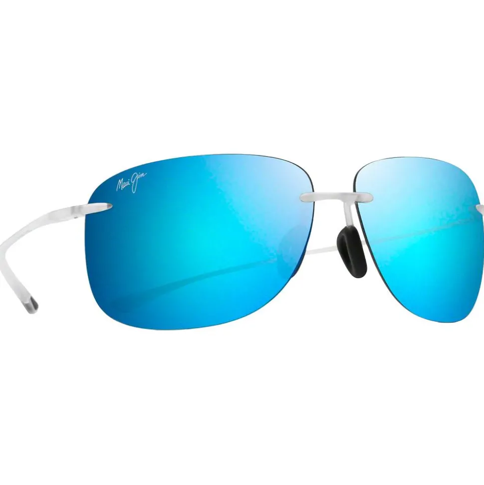 Lunettes de soleil Maui Jim Hikina Matte Crystal Grey Maui Pure Lt Blue Hawaï