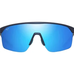 Lunettes de soleil Maui Jim Pāluna Asian Fit Metal Matte Dark Blue Hawaii Blue MauiBrillant