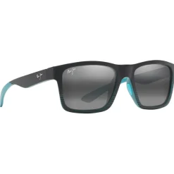 Lunettes de soleil Maui Jim The Flats Noir Bleu Sarcelle Neutral Grey Mineral Superthin