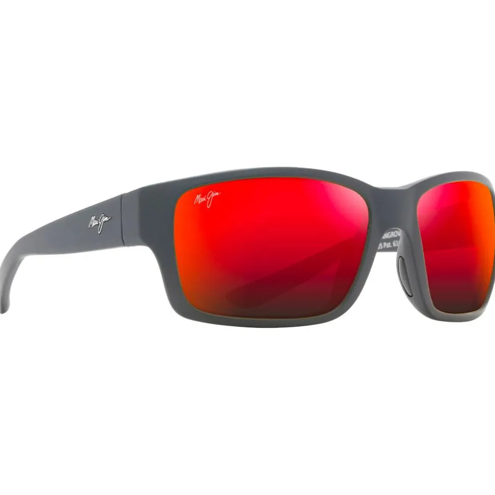 Lunettes de soleil Maui Jim Mangroves Noir Mat Hawaii Lava Mineral Superthin