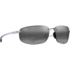 Lunettes de soleil Maui Jim Hookipa Shiny Crystal Neutral Grey MauiPure