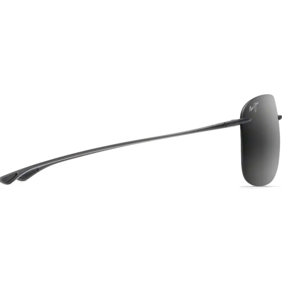 Lunettes de soleil Maui Jim Hikina Noir Brillant Gris Neutre MauiPure Lt