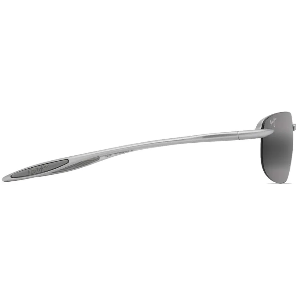 Lunettes de soleil Maui Jim Hookipa Ultra Asian Fit Metal Matte Silver Neutral Grey MauiUltra