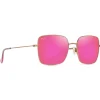 Lunettes de soleil Maui Jim Lipine Shiny Gold Pink Maui Sunrise MauiPure